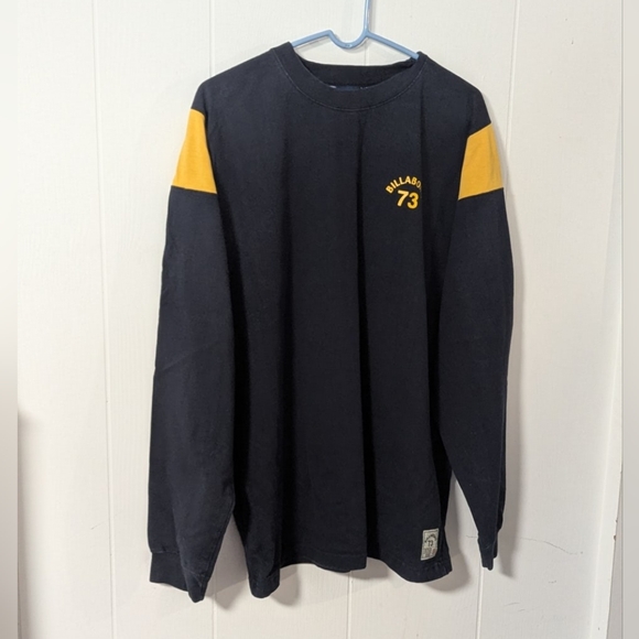 Billabong Other - Vintage 90's Billabong Men's Navy and Yellow Long Sleeve Tee
